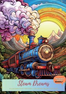 Steam Dreams: A Locomotive Odyssey Coloring Book